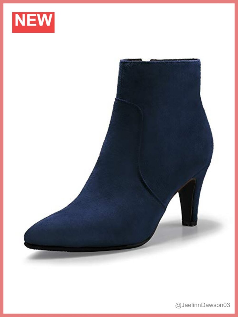 Kitten Low Heel Pointed Toe Short Ankle Boots for Women